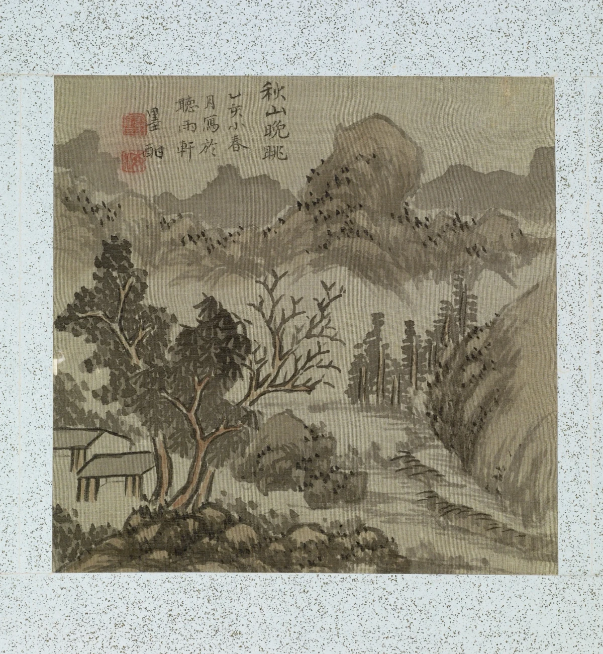 Feuille d'album représentant des oiseaux, des fleurs, des paysages et des pots de fleurs — Yoshizawa Setsuan (1876) — ink and colors on silk and paper, Walters Art Museum, Baltimore
