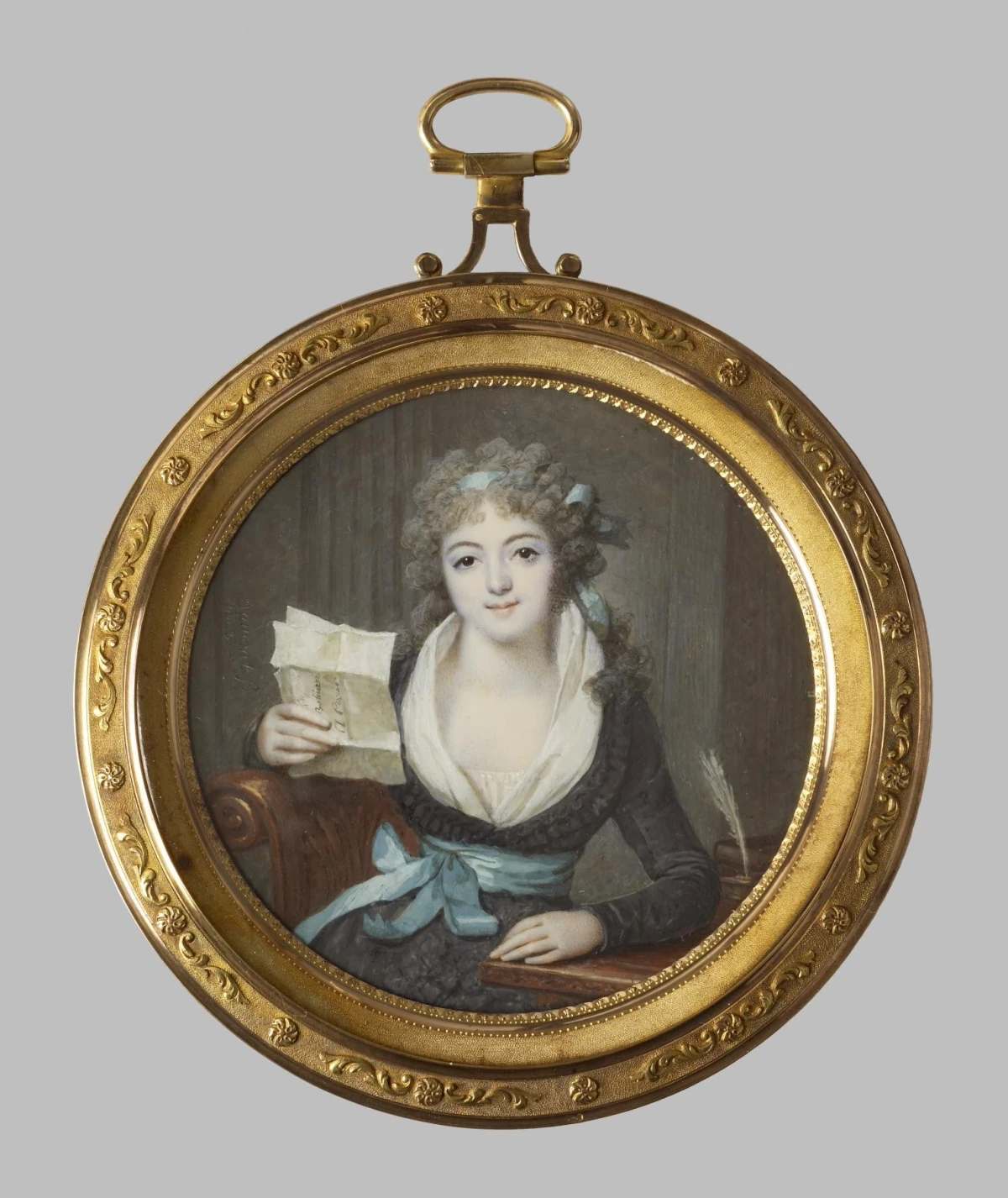 Mademoiselle de Montbrizon — Ludwig Knaus (1795) — watercolor on ivory, Walters Art Museum, Baltimore