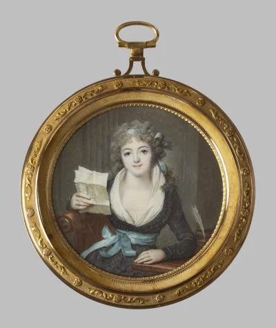 Mademoiselle de Montbrizon — Ludwig Knaus (1795) — watercolor on ivory, Walters Art Museum, Baltimore