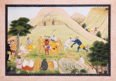 La Capture des démons à Lanka — Indian (1775) — pigments and gold on paper, Walters Art Museum, Baltimore