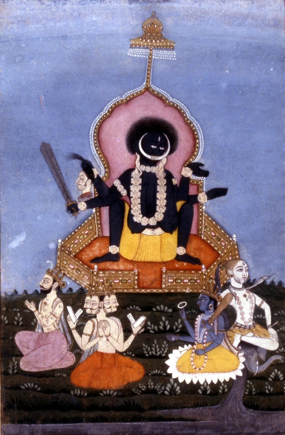 Kali en tant que Divinité suprême — Indian (1788) — paint on paper, Walters Art Museum, Baltimore