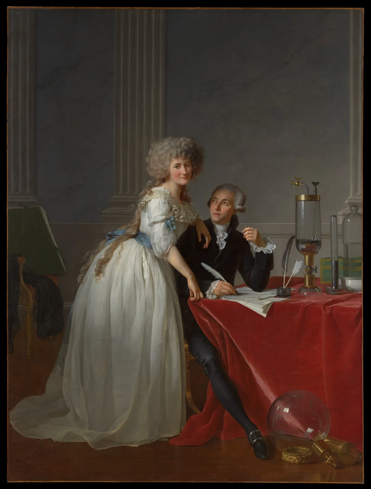 Antoine Laurent Lavoisier (1743–1794) et Marie Anne Lavoisier (Marie Anne Pierrette Paulze, 1758–1836) — Jacques-Louis David (1788) — Oil on canvas, Metropolitan Museum of Art, New York, NY