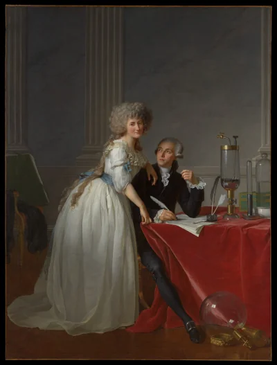 Antoine Laurent Lavoisier (1743–1794) et Marie Anne Lavoisier (Marie Anne Pierrette Paulze, 1758–1836) — Jacques-Louis David (1788) — Oil on canvas, Metropolitan Museum of Art, New York, NY