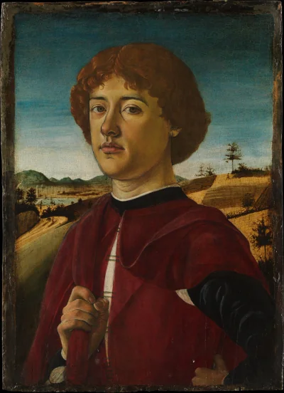 Portrait d'un jeune homme — Biagio d'Antonio (1476) — Tempera on wood, Metropolitan Museum of Art, New York, NY