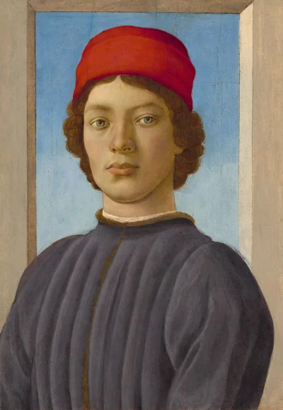 Portrait d'un jeune homme — Filippino Lippi (1485) — oil and tempera on panel, National Gallery of Art, Washington