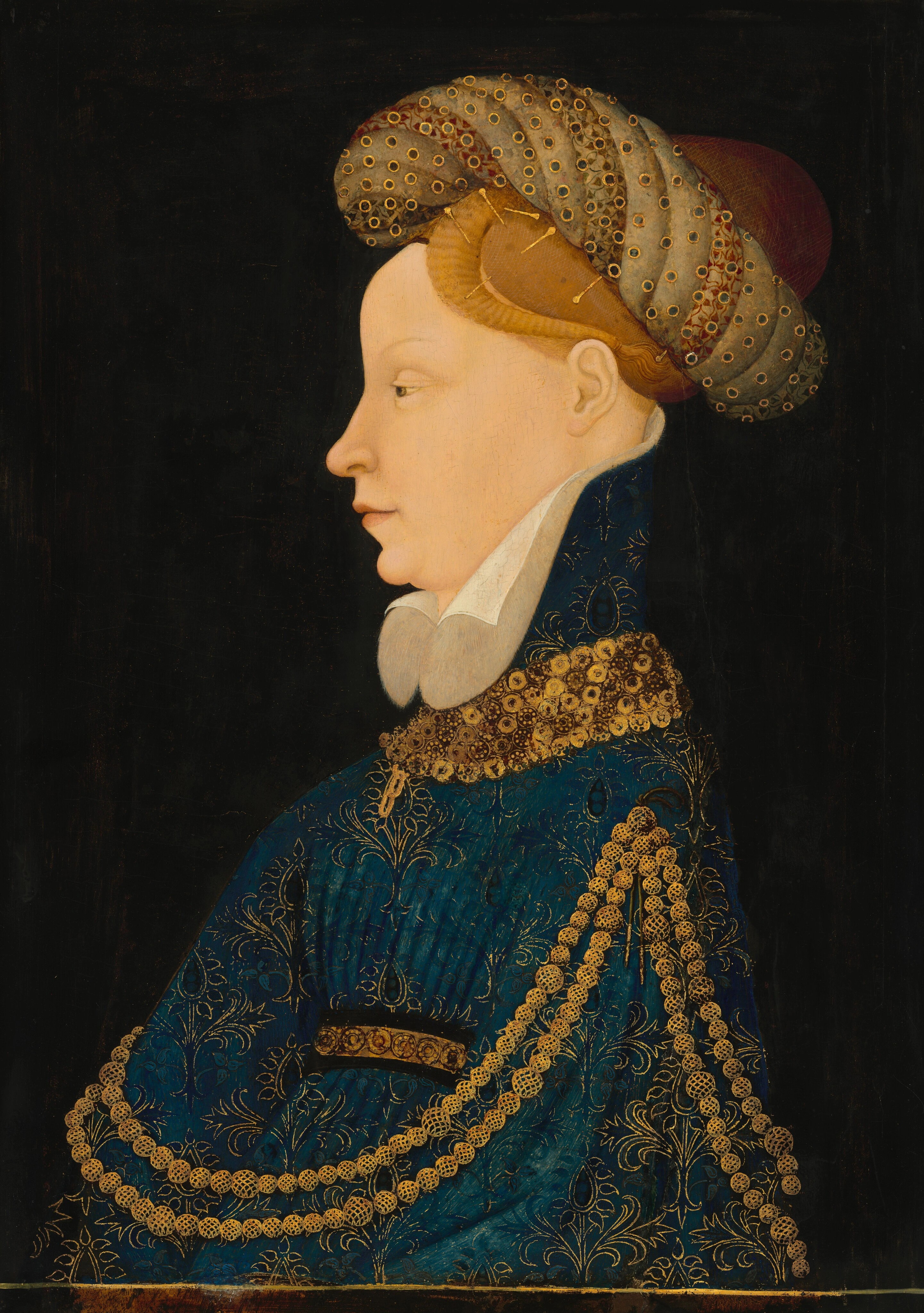 Portrait en profil d'une dame