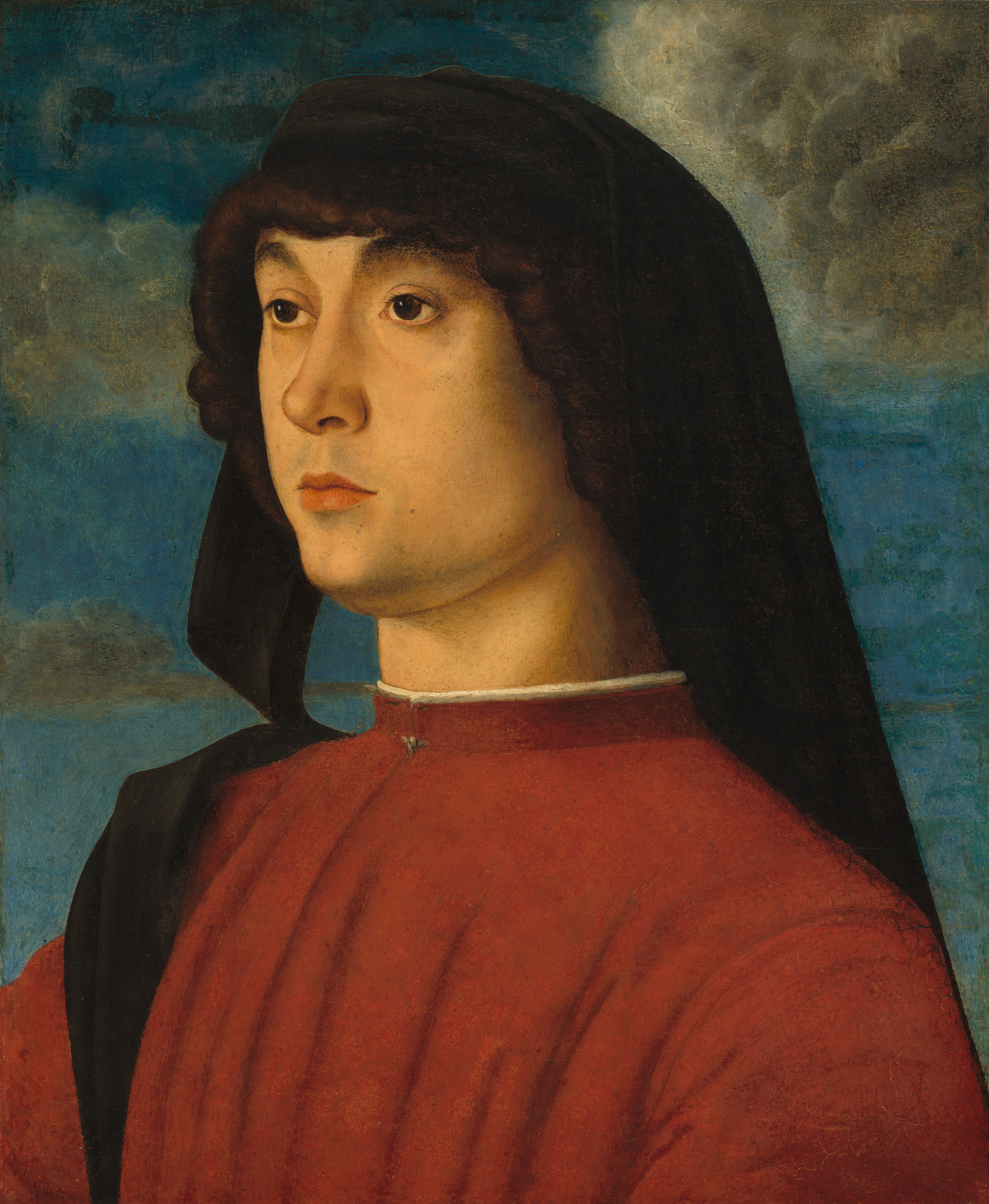 Portrait d'un jeune homme en rouge