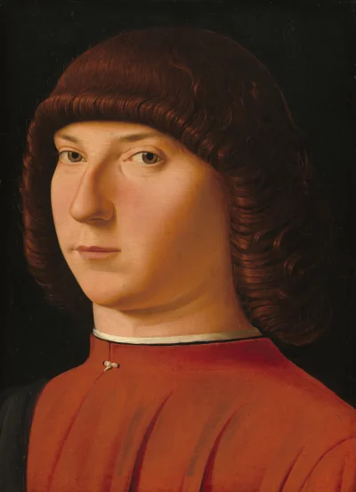 Portrait d'un jeune homme — Antonello de Messine (1470) — tempera and oil on poplar panel, National Gallery of Art, Washington