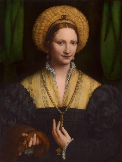 Portrait d'une dame — Bernardino Luini (1520) — oil on panel, National Gallery of Art, Washington
