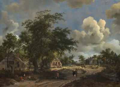 Une Vue sur une Grande Route — Meindert Hobbema (1665) — oil on canvas, National Gallery of Art, Washington