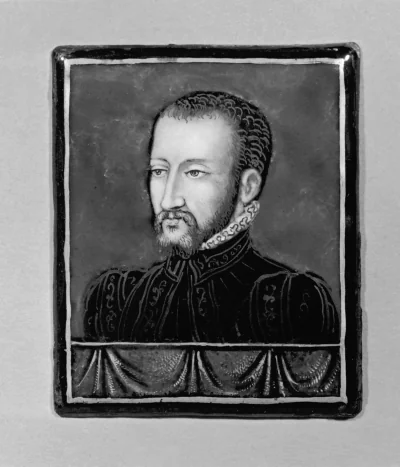 Portrait d'un gentilhomme — Léonard Limosin (1550) — painted enamel on copper, Walters Art Museum, Baltimore