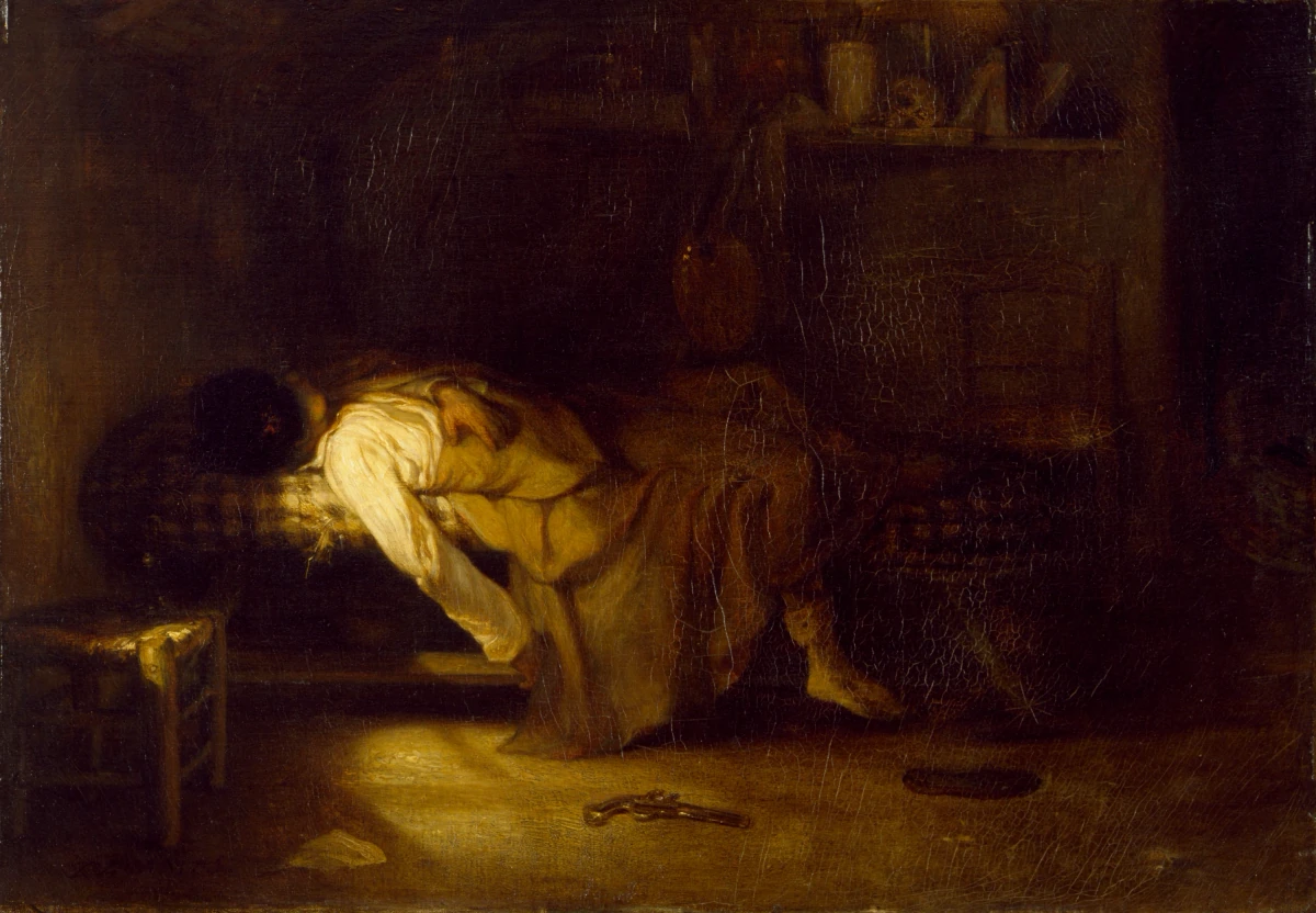 Le Suicide — Alexandre-Gabriel Decamps (1824) — oil on canvas, Walters Art Museum, Baltimore