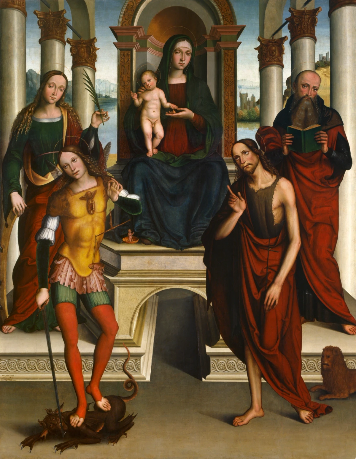 La Vierge à l'Enfant en trône avec des saints — Michele di Luca dei Coltellini (1506) — oil on wood panel, Walters Art Museum, Baltimore