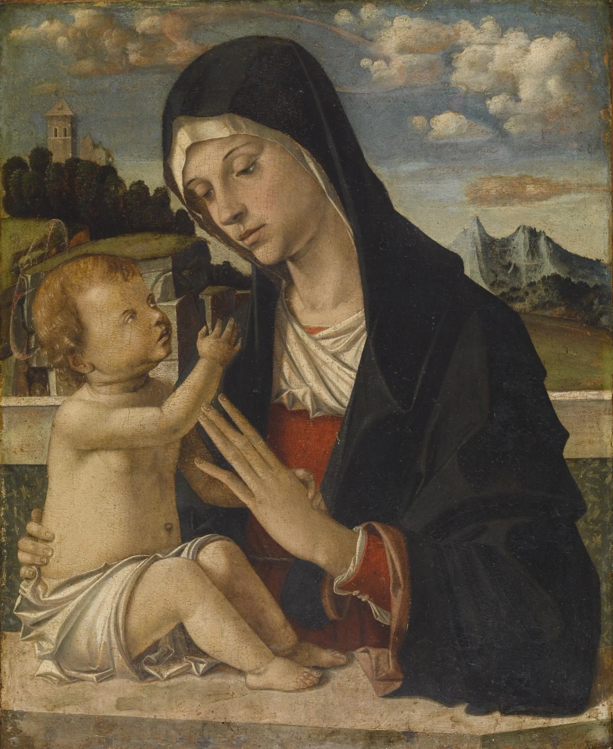 La Vierge à l'Enfant — Bartolomeo Montagna (1480) — oil on wood panel, Walters Art Museum, Baltimore