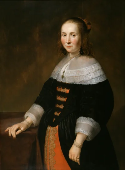 Portrait de femme (avec son mari) — Hendrick Bloemaert (1647) — oil on panel, Walters Art Museum, Baltimore