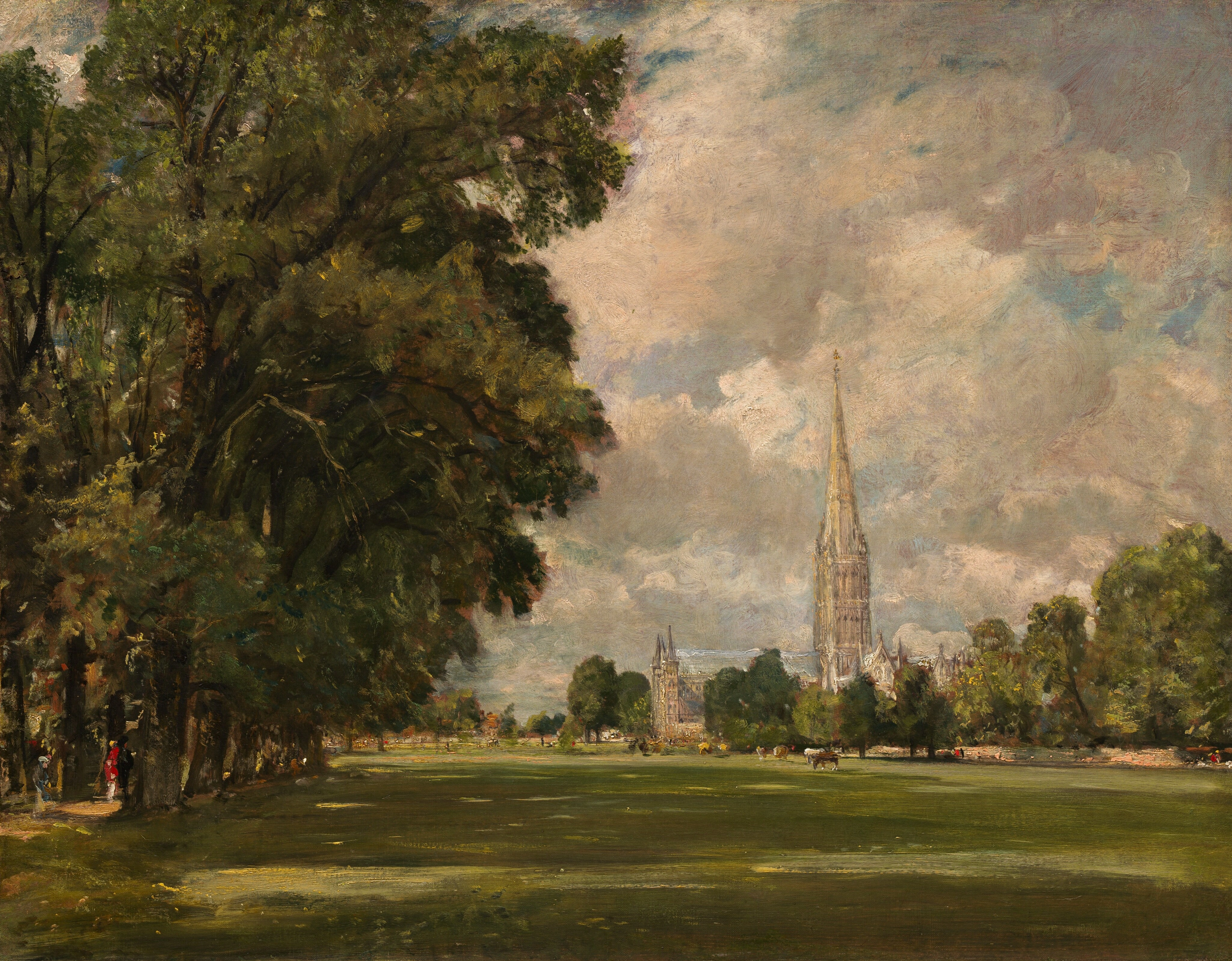 Cathédrale de Salisbury vue de Lower Marsh Close