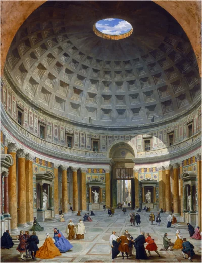 Intérieur du Panthéon, Rome — Giovanni Paolo Panini (1734) — oil on canvas, National Gallery of Art, Washington