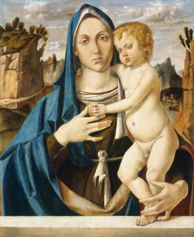 La Vierge à l'Enfant — Bartolomeo Montagna (1490) — oil on poplar panel, National Gallery of Art, Washington