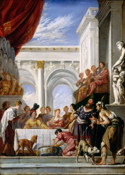 La Parabole de Lazare et du riche — Domenico Fetti (1618) — oil on panel, National Gallery of Art, Washington