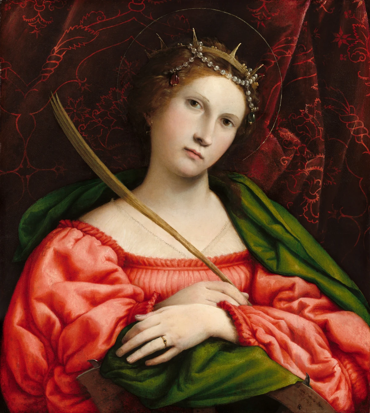 Saint Catherine — Lorenzo Lotto (1522) — oil on panel, National Gallery of Art, Washington