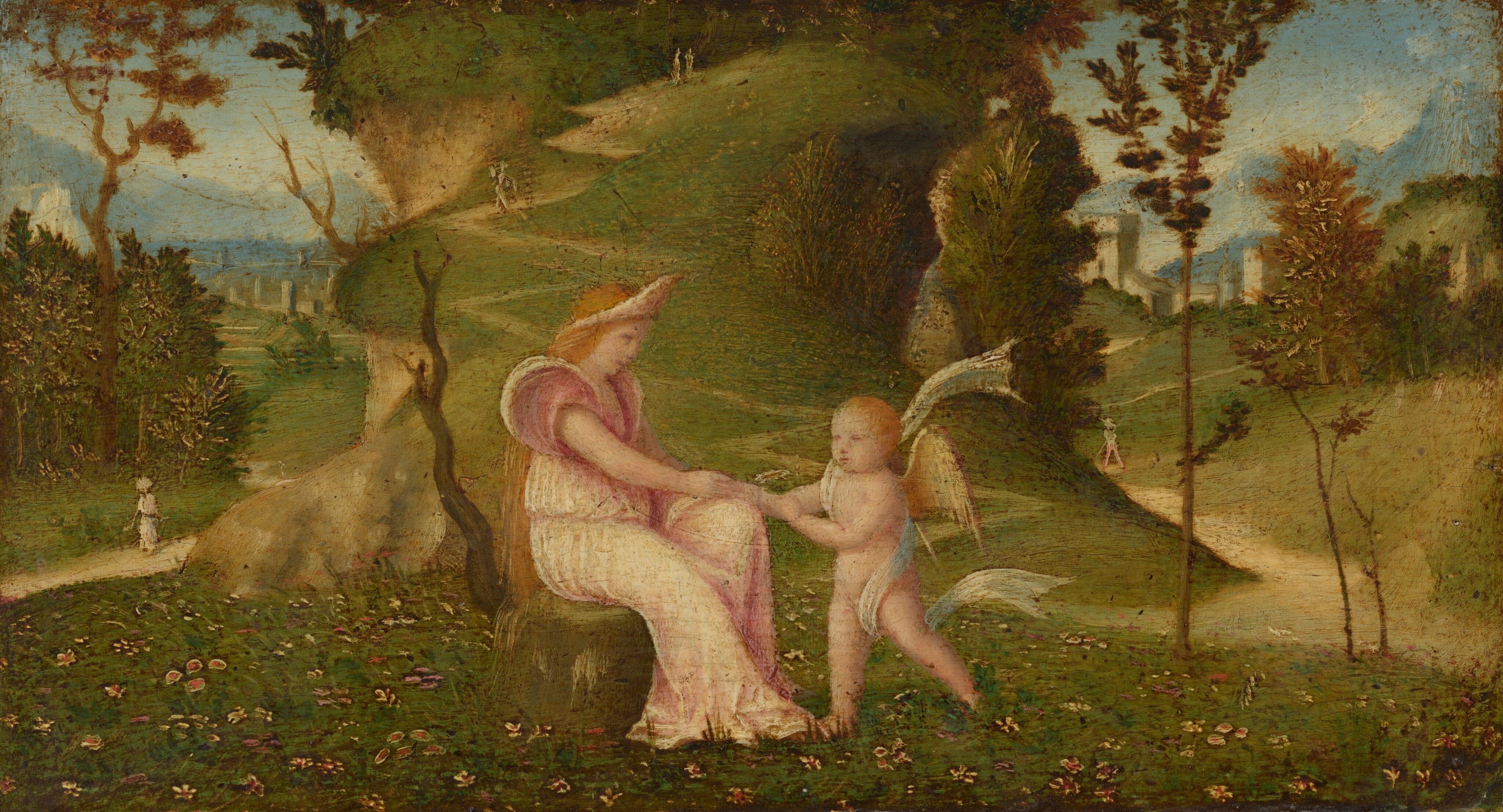 Vénus et Cupidon dans un paysage