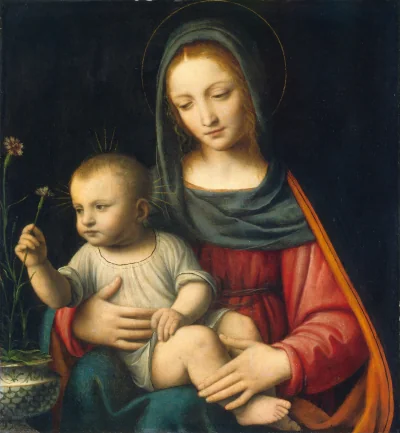 La Madone au œillet — Bernardino Luini (1515) — oil on panel, National Gallery of Art, Washington