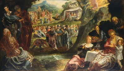 L'Adoration du veau d'or — Jacopo Tintoretto (1594) — oil on canvas, National Gallery of Art, Washington