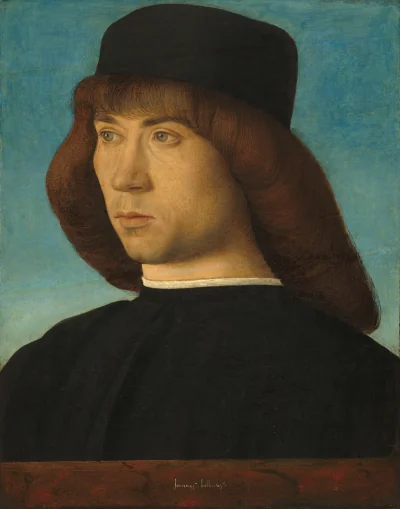 Portrait d'un jeune homme — Giovanni Bellini (1490) — oil on poplar panel, National Gallery of Art, Washington