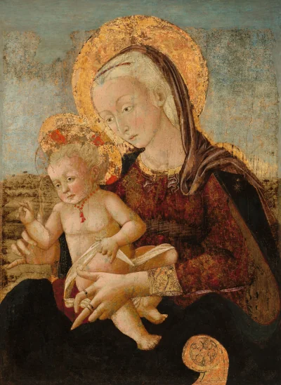 La Vierge à l'Enfant — Pier Francesco Fiorentino (1475) — tempera on panel transferred to canvas, National Gallery of Art, Washington