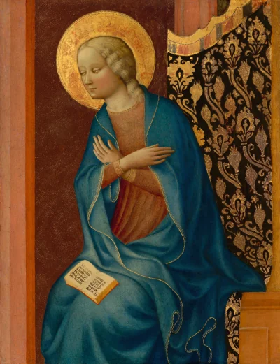 La Vierge annoncée — Masolino da Panicale (1430) — tempera (?) on panel, National Gallery of Art, Washington