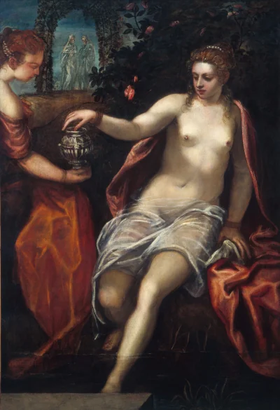 Susanna — Domenico Tintoretto (1580) — oil on canvas, National Gallery of Art, Washington