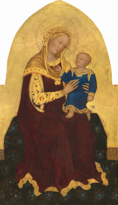 La Vierge à l'Enfant enthronée — Gentile da Fabriano (1420) — tempera on poplar panel, National Gallery of Art, Washington