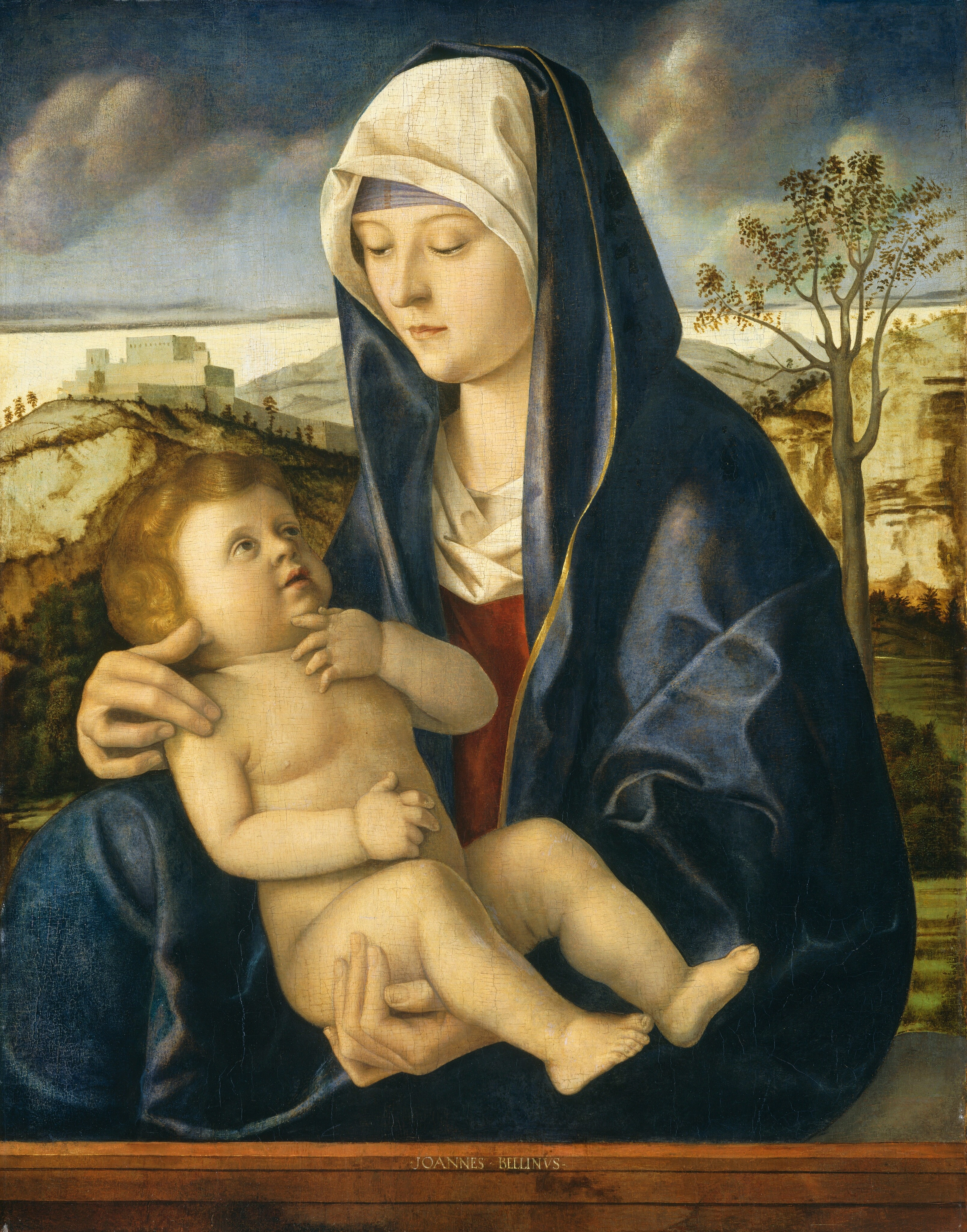 La Vierge à l'Enfant dans un paysage