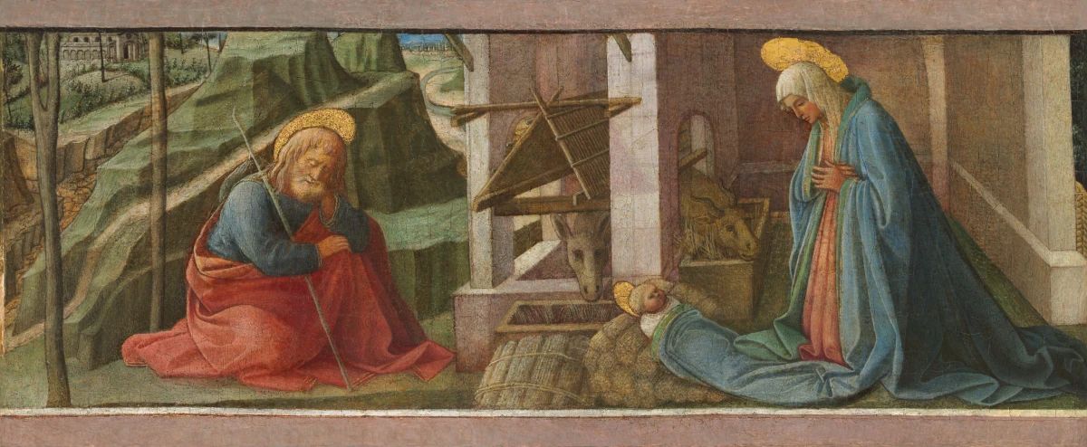 La Nativité — Fra Filippo Lippi and Workshop (1445) — oil and tempera (?) on panel, National Gallery of Art, Washington