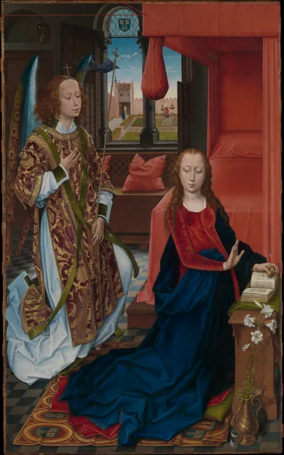 The Annunciation — Hans Memling (1465) — Oil on wood, Metropolitan Museum of Art, New York, NY