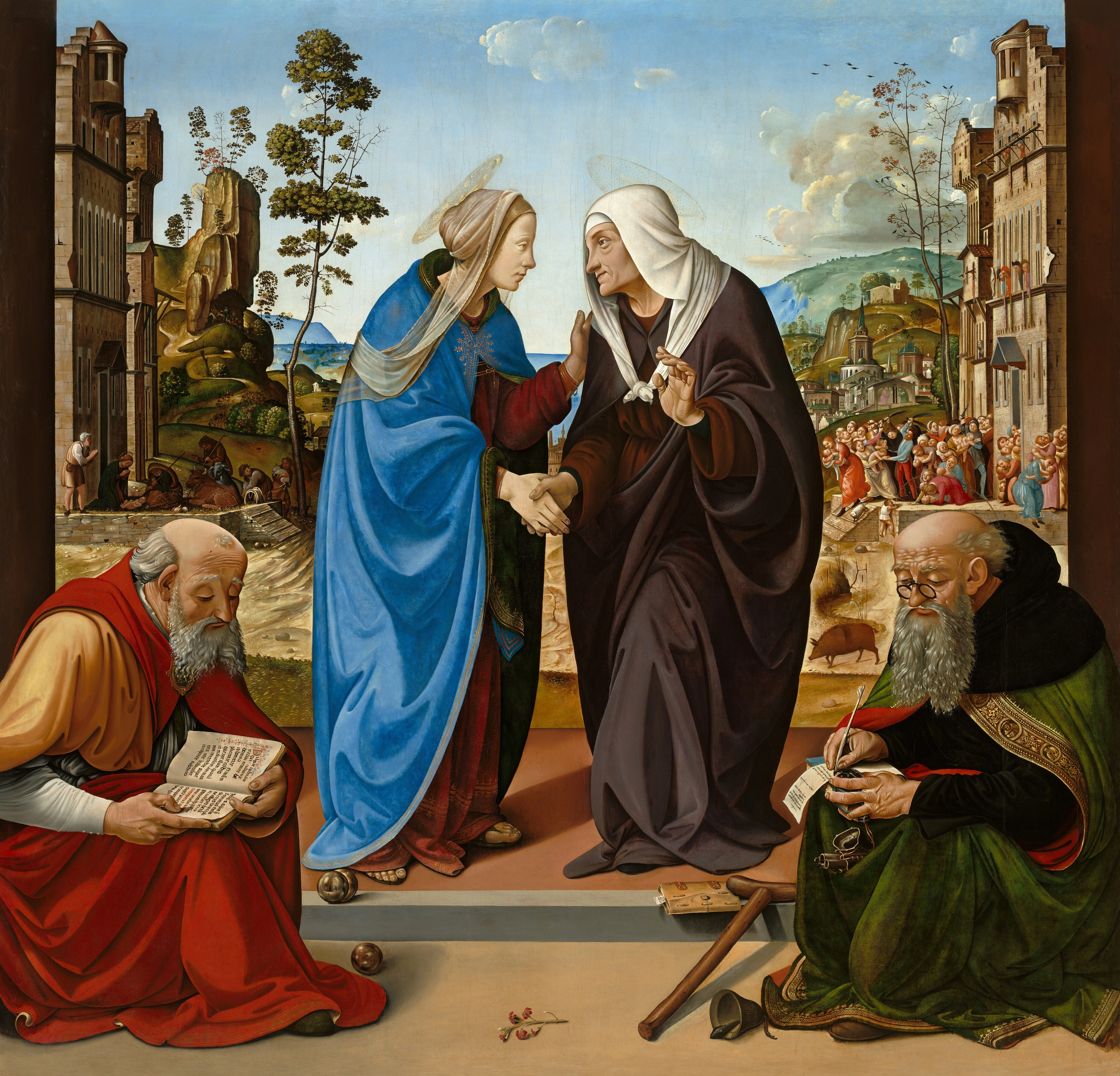 La Visitation avec saint Nicolas et saint Antoine abbé