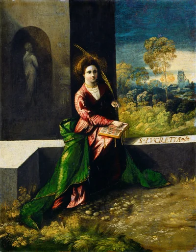 Sainte Lucrèce — Dosso Dossi (1520) — oil on panel, National Gallery of Art, Washington