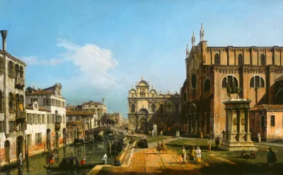Le Campo di SS. Giovanni e Paolo, Venise — Bernardo Bellotto (1743) — oil on canvas, National Gallery of Art, Washington