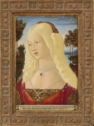 Portrait d'une Dame — Neroccio de' Landi (1485) — tempera on pine panel, National Gallery of Art, Washington