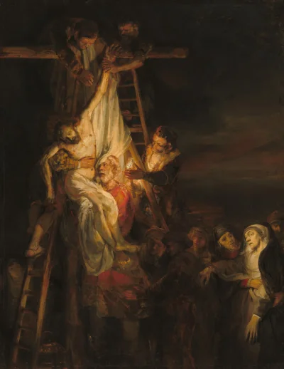 La Descente de croix — Rembrandt Workshop (1650) — oil on canvas, National Gallery of Art, Washington