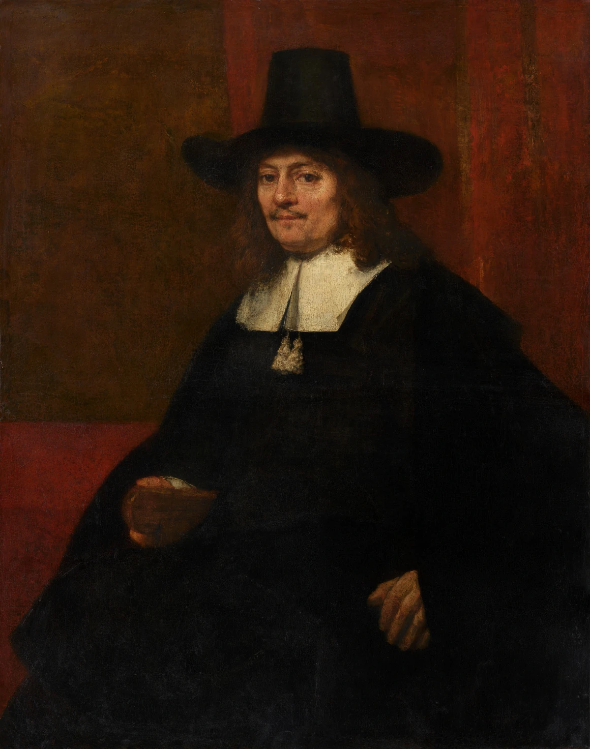 Portrait of a Man in a Tall Hat — Rembrandt van Rijn (1663) — oil on canvas, National Gallery of Art, Washington