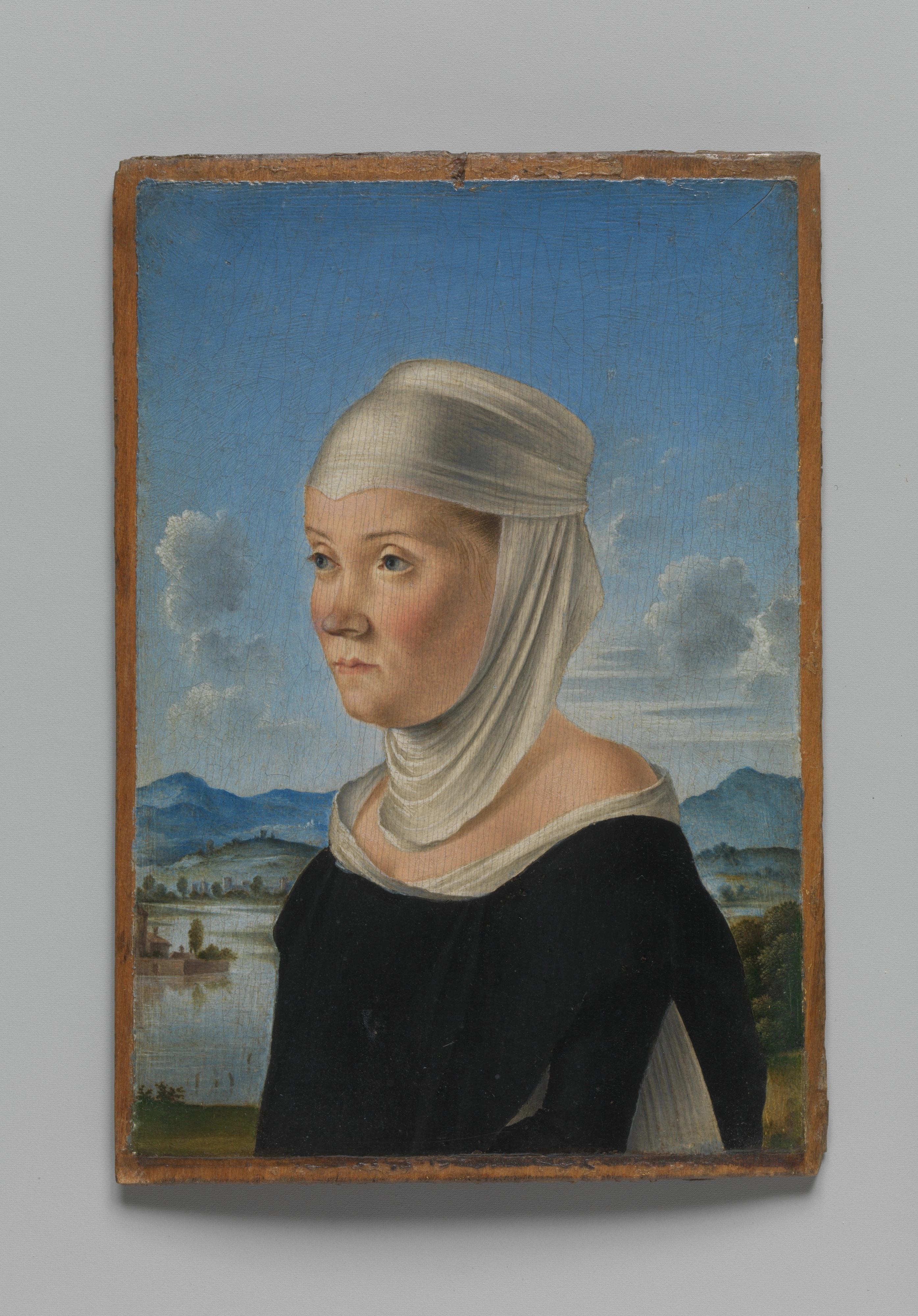 Portrait d'une femme, peut-être une nonne de San Secondo ; (verso) Scène en grisaille