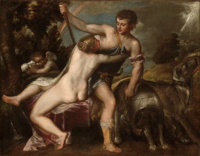 Vénus et Adonis — Titian and Workshop (1540) — oil on canvas, National Gallery of Art, Washington