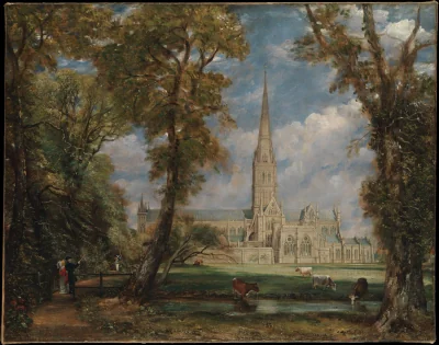 Cathédrale de Salisbury vue des jardins de l'évêque — John Constable (1820) — Oil on canvas, Metropolitan Museum of Art, New York, NY