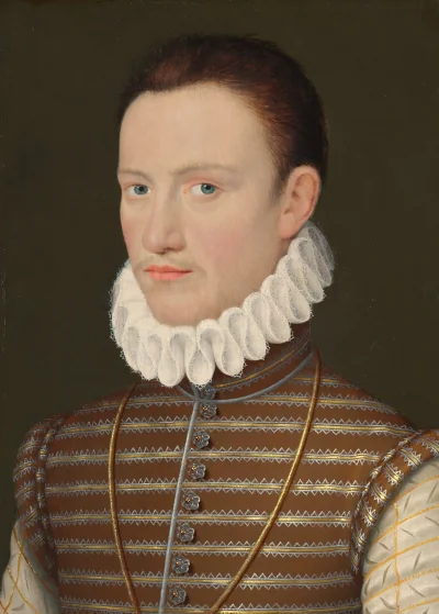 Portrait d'un noble — French 18th Century (1570) — oil on fir or pine, National Gallery of Art, Washington
