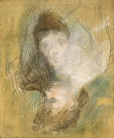 Esquisse d'une femme — Jean-Louis Forain (1885) — pastel on canvas, National Gallery of Art, Washington