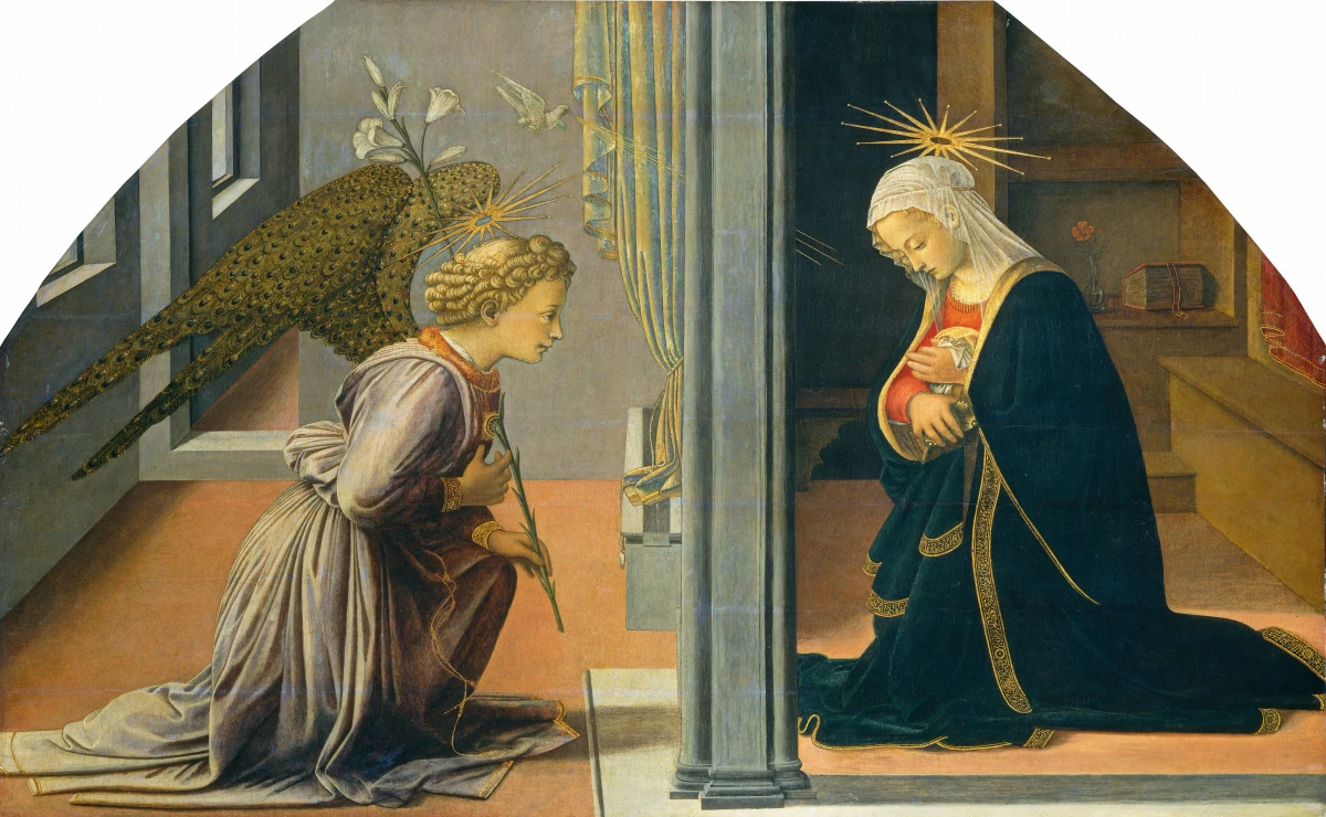 L'Annonciation — Fra Filippo Lippi (1435) — tempera on panel, National Gallery of Art, Washington
