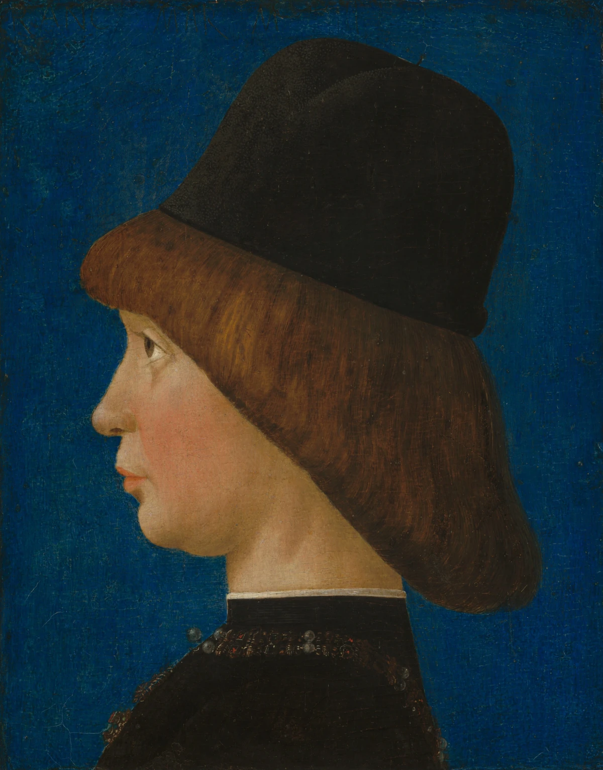 Francesco II Gonzaga, quatrième marquis de Mantoue — Baldassare d'Este (1474) — tempera on poplar panel, National Gallery of Art, Washington
