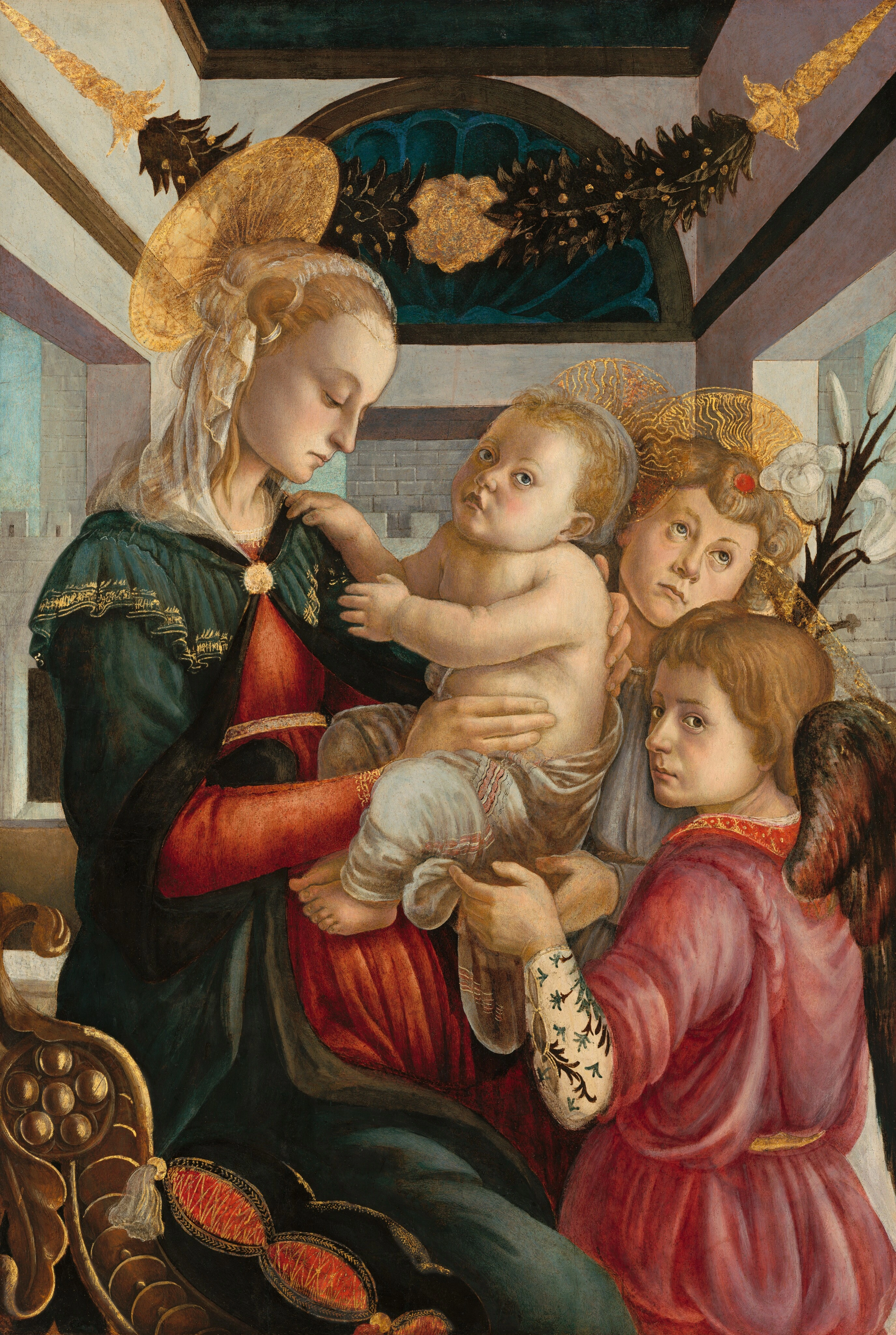 La Vierge à l'Enfant avec des anges