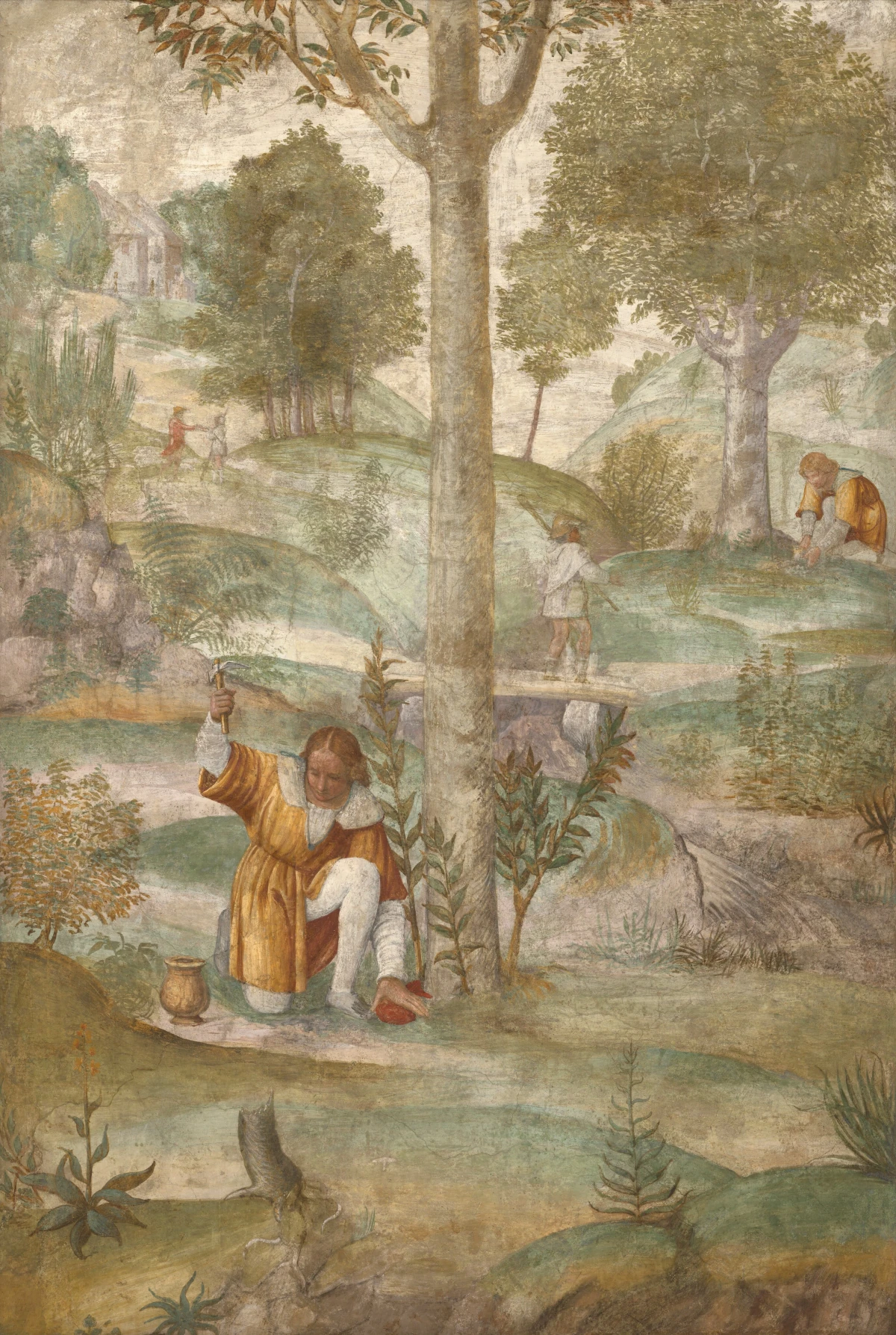 Cephalus Hiding the Jewels — Bernardino Luini (1520) — fresco, National Gallery of Art, Washington